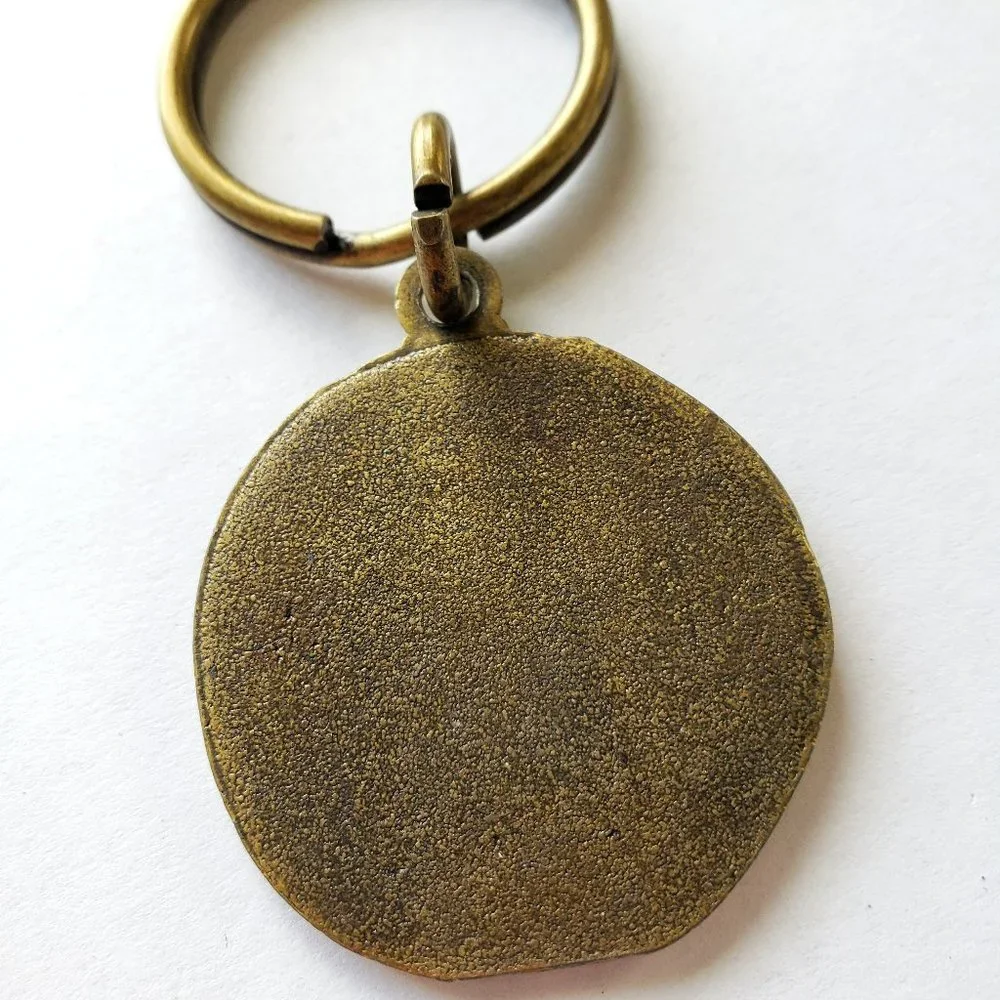Vintage Brass Goldschlager Switzerland Liquor Coin Key Chain Promo Souviner